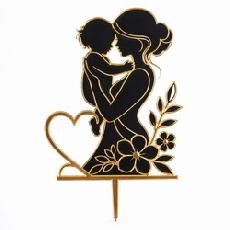 Mother holding child acrylic toppers 