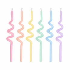 Pastel Curly Candles