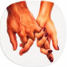 Couple holding hands
