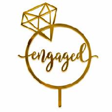 Engaged ring golden